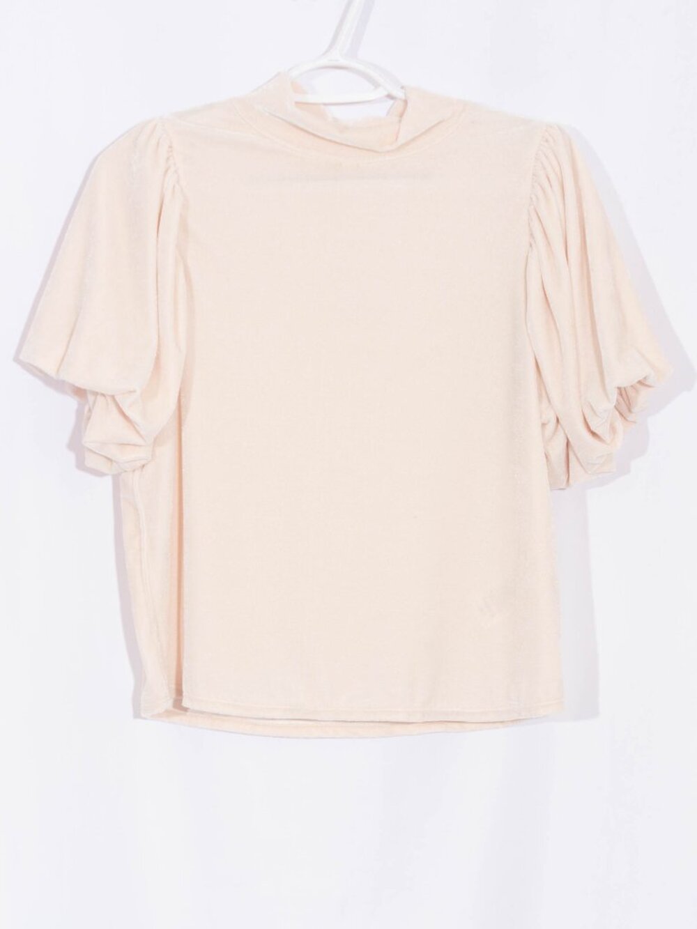 FREE PEOPLE Claudia Velvet Mock Neck Blouse Size S - Picture 9 of 14